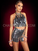 Ultimate Festival Silver Teardrop Top & Sequin Shorts