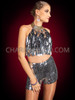 Ultimate Festival Silver Teardrop Top & Sequin Shorts