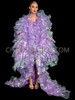 Lustrous Lavender Iridescent Organza Drag Queen Coat