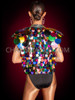 Rainbow Electrifying Jumbo Sequin Rave Festival Jacket