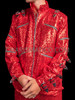 Showstopper Red Sequin Dance Men Jacket and Pants Set 