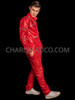 Showstopper Red Sequin Dance Men Jacket and Pants Set 