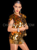 Golden Glitz Jumbo Sequin Rave Festival Jacket