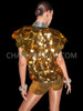 Golden Glitz Jumbo Sequin Rave Festival Jacket