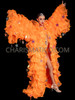 Twinkle Starlight Orange Glitter Organza Ruffle Coat with Star Sequin