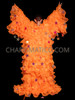 Twinkle Starlight Orange Glitter Organza Ruffle Coat with Star Sequin