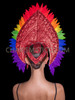 Vivid Pride Spectrum Rainbow LGBT Feather Headdress