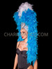Icy Allure Snow Queen Feather Boa Turban Headdress