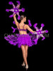 Purple Majesty Extravaganza Mardi Gras Queen Feather Costume Set