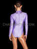 Lavender Elegance Dancer Rhinestone Long Sleeve Bodysuit