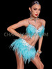 Burlesque Blue Angel Feather Bra and Skirt