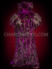Purple Dramatic Long Drag Queen Feather Coat