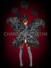 Large Black Gothic Feather Raven Wing & Matching Headdress