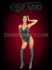Black Cabaret Tall Headdress with Five Fluffy Feather Balls