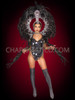 Spectacular Large Black Feather Circular Cabaret Wing & Headdress Set