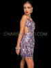 Pink Stardust Dream Teardrop Sequin Rave Mini Dress