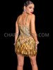 Glamour Gold Rectangular Sequin Salsa Dress