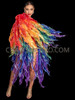 LGBT Gay Pride Flame Organza Showstopper Rainbow Jacket