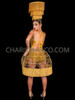 Vegas Gold Showstopper Sequin Leotard Costume Set