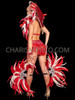 Red Samba Feather Fantasy Fest Carnival Costume Set 