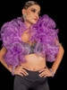 Mardi Gras Purple Sleeveless Ruffled Organza Jacket