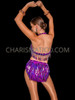Purple Rectangular Sequin Salsa Dance Leotard
