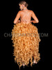 Gold Flame Organza Tail Bustle Skirt