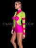 Neon Party Long Sleeve Dance Slay Bodysuit