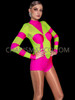 Neon Party Long Sleeve Dance Slay Bodysuit