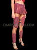 Sparkling Red Rhinestone Disco Ball Leg Guard