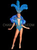 Electric Blue Showgirl Samba Carnival Costume Set