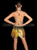 Gold Roman Gladiator Burning Man Bra and Skirt Set