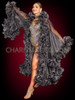 Shadow Veil Sheer Organza Reveal Coat with Ruffles