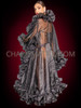Shadow Veil Sheer Organza Reveal Coat with Ruffles