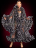 Shadow Veil Sheer Organza Reveal Coat with Ruffles