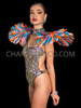 Colorful Striking Duck Feather Samba Collar
