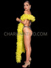 Electric Yellow Ruffle Organza Mini Boa 