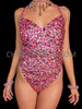 Shimmering Pink Iridescent Crystal G-String Leotard