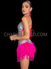 Electro Fuchsia Feather Dance Dress