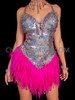 Electro Fuchsia Feather Dance Dress