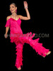  Asymmetric Off Shoulder Latin Fringe Dance Jumpsuit
