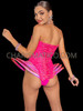Neon Pink Gaga Futuristic Corset with Universe Hip Cage