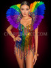 Rainbow LGBTQ+ Parade Pride Feather Backpack