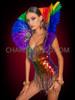 Rainbow LGBTQ+ Parade Pride Feather Backpack