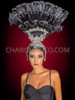 Starry Night Rhinestone Organza Fan Headdress