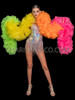 Neon Spectrum 4-colors Ruffle Organza Netted Trim Boa