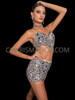 Silver Sparkle Crystal Bra & Jazz Dance Shorts