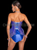 Sapphire Majesty Burlesque Satin Corset with Bulge Hip