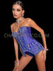 Sapphire Majesty Burlesque Satin Corset with Bulge Hip