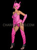 Pink Futuristic Cyberpunk Power Armor Costume Set